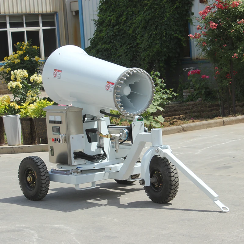 قمع الغبار مقطورة متنقلة آلة مدفع الضباب بخاخ الطاقة الزراعية مدفع الضباب الزراعي معدن الصلب 0.3-0.8