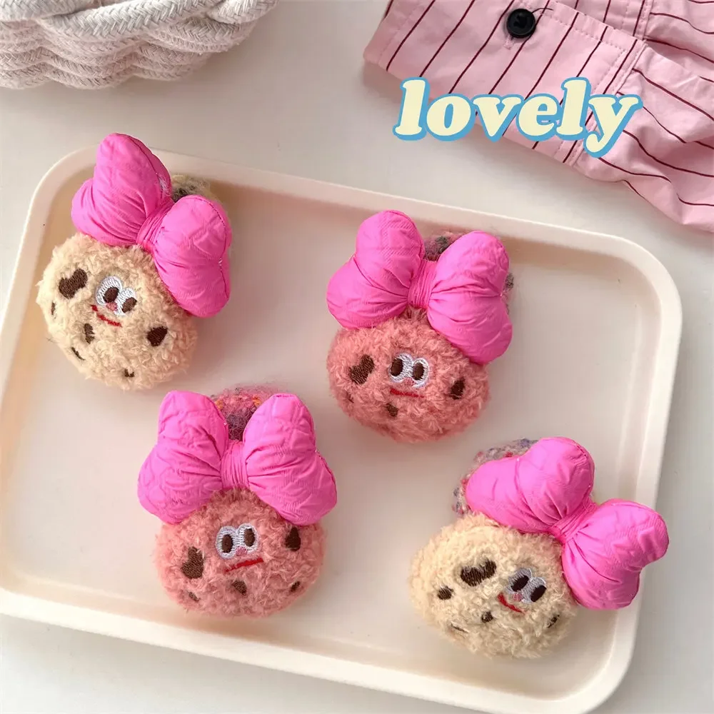 Korean 3D Pink Bowknot Cookies Doll Phone Grip Tok Cute Ring Holder For iPhone Samsung Universal Accessories Stand Bracket