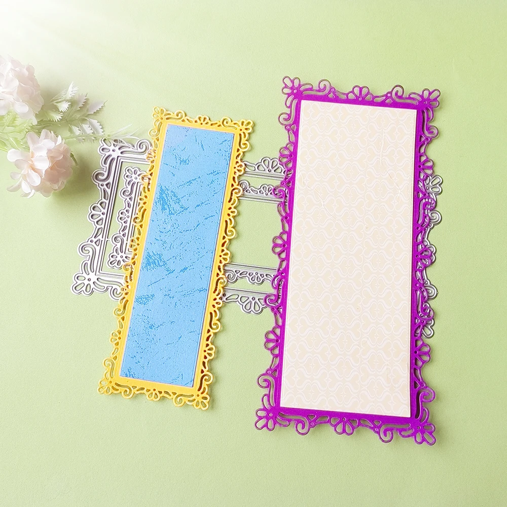 

New rectangular lace background cutting dies scrapbook decoration embossed photo album decoration card making DIY crafts