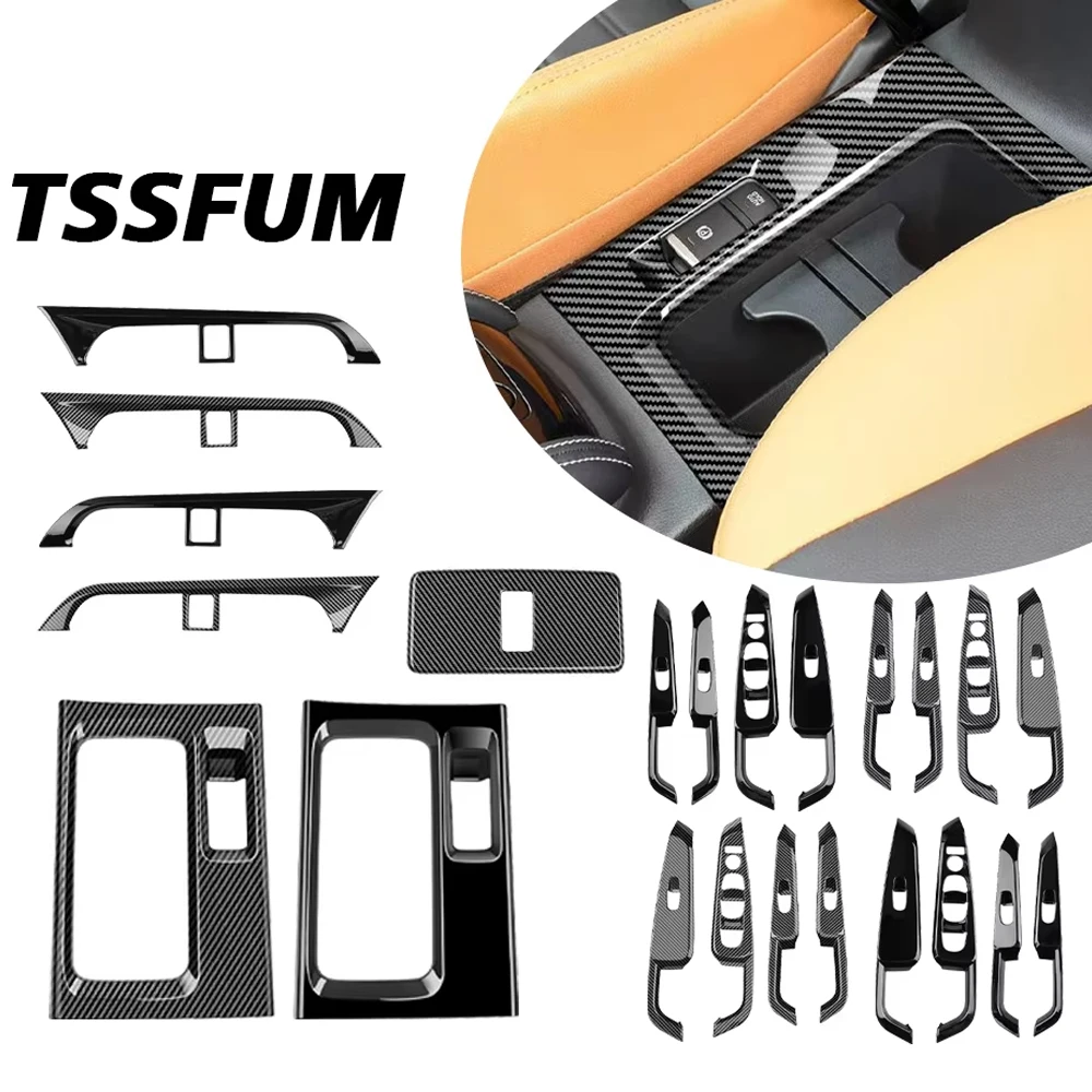

Car Interior Carbon Fiber Sticker Center Control Gear Shift Panel Cover For Nissan KICKS P15 e-Power 2020 2021 2022 Accessories
