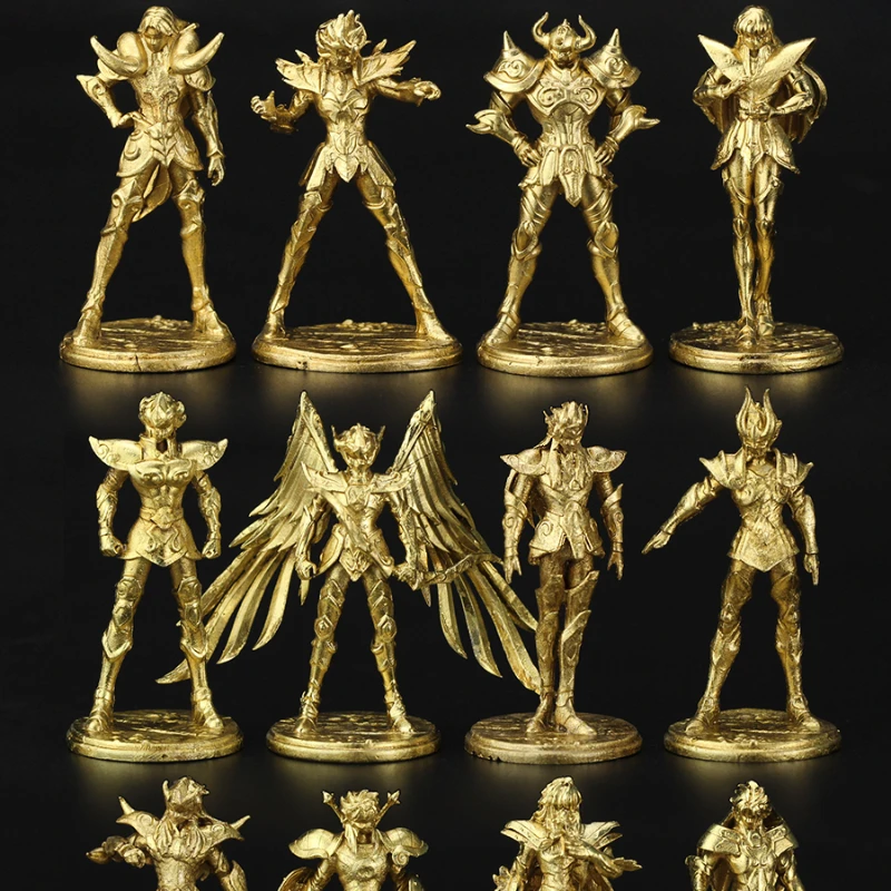 Metal Solid Brass Saint Seiya Series Model Twelve Constellations Action Figures Model Toys Board Game Ornament Accessories Craft