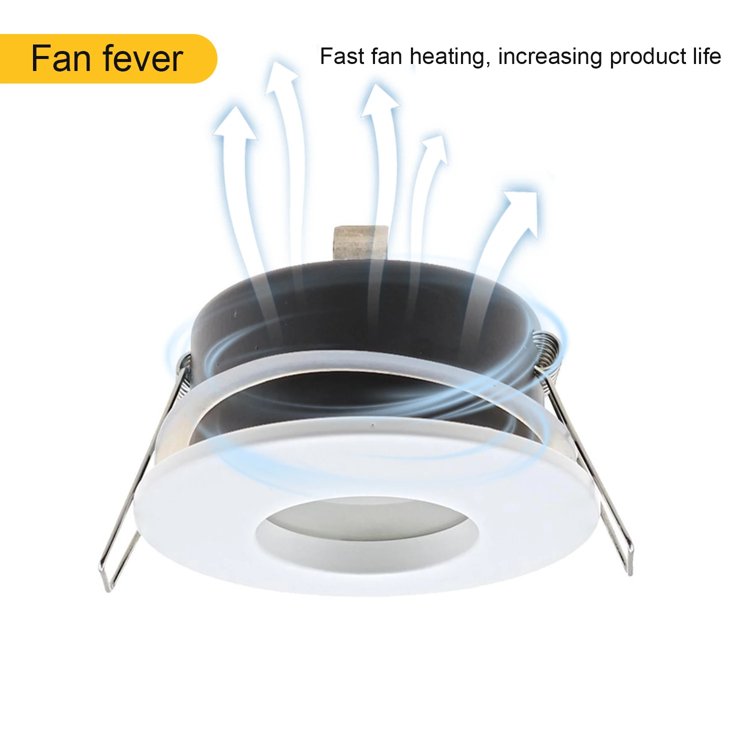 4pcs Recessed Led Ceiling Light Frame IP65 Waterproof for MR16 GU10 Bulb Changeable Base Socket Light