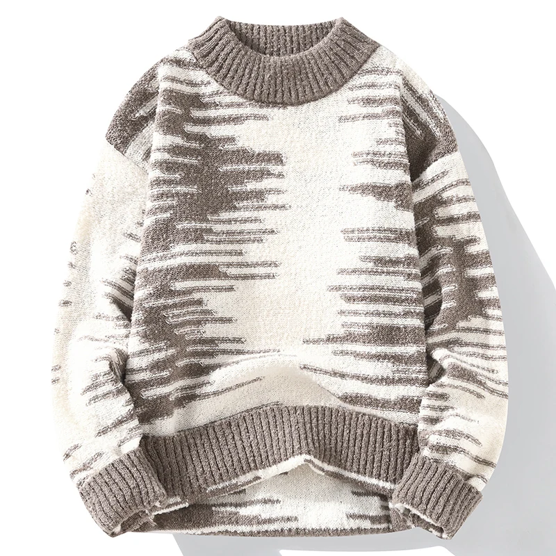 

Men Casual Fashion knitwear Men's O-neck Sweater 2024 New Autumn Pullover Long Sleeve Warm Slim Sweaters Men Clothing