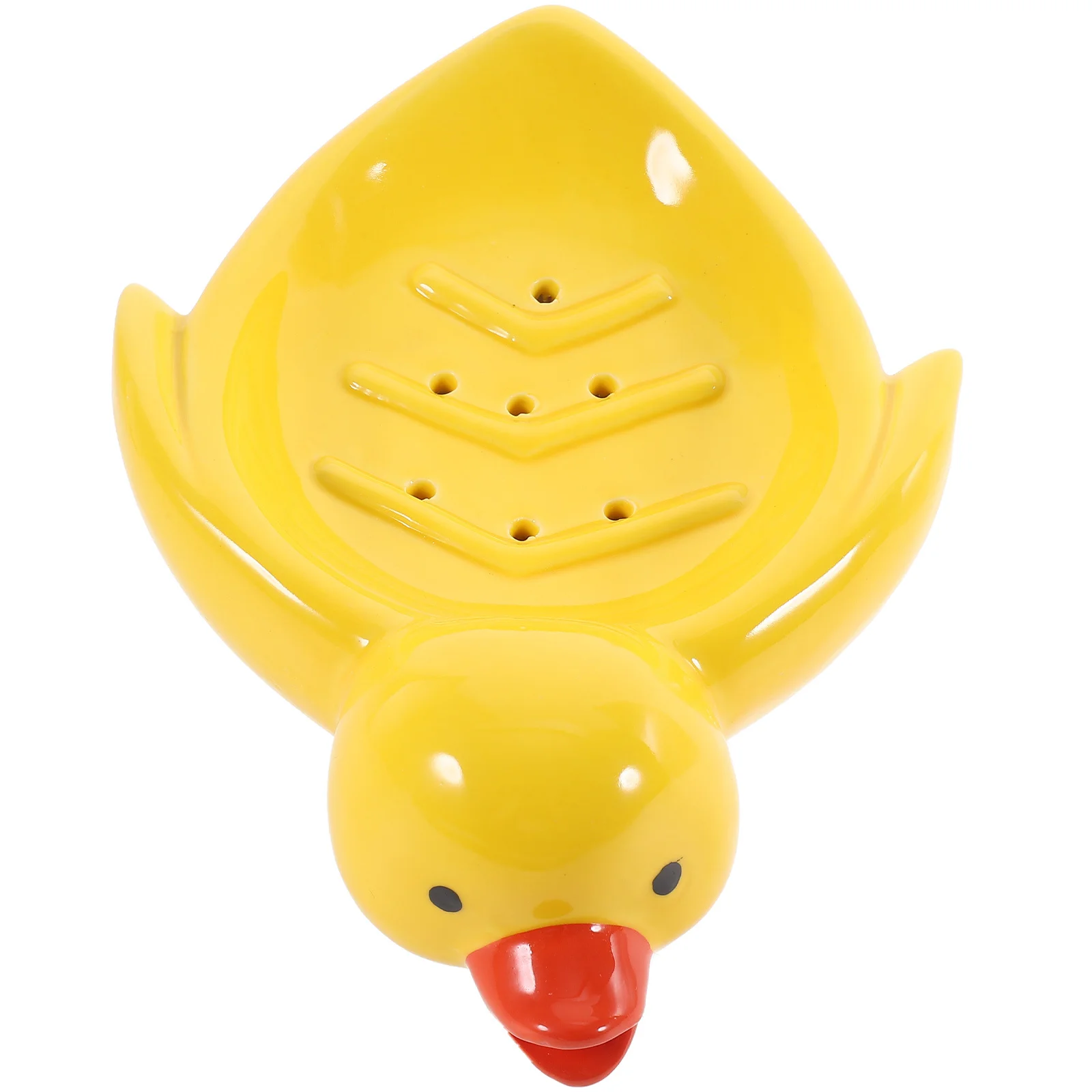

Adorable Ceramic Duck Soap Dish Cartoon Design Self Draining Bathroom Accessory Home Decor Self Draining Soap Dish