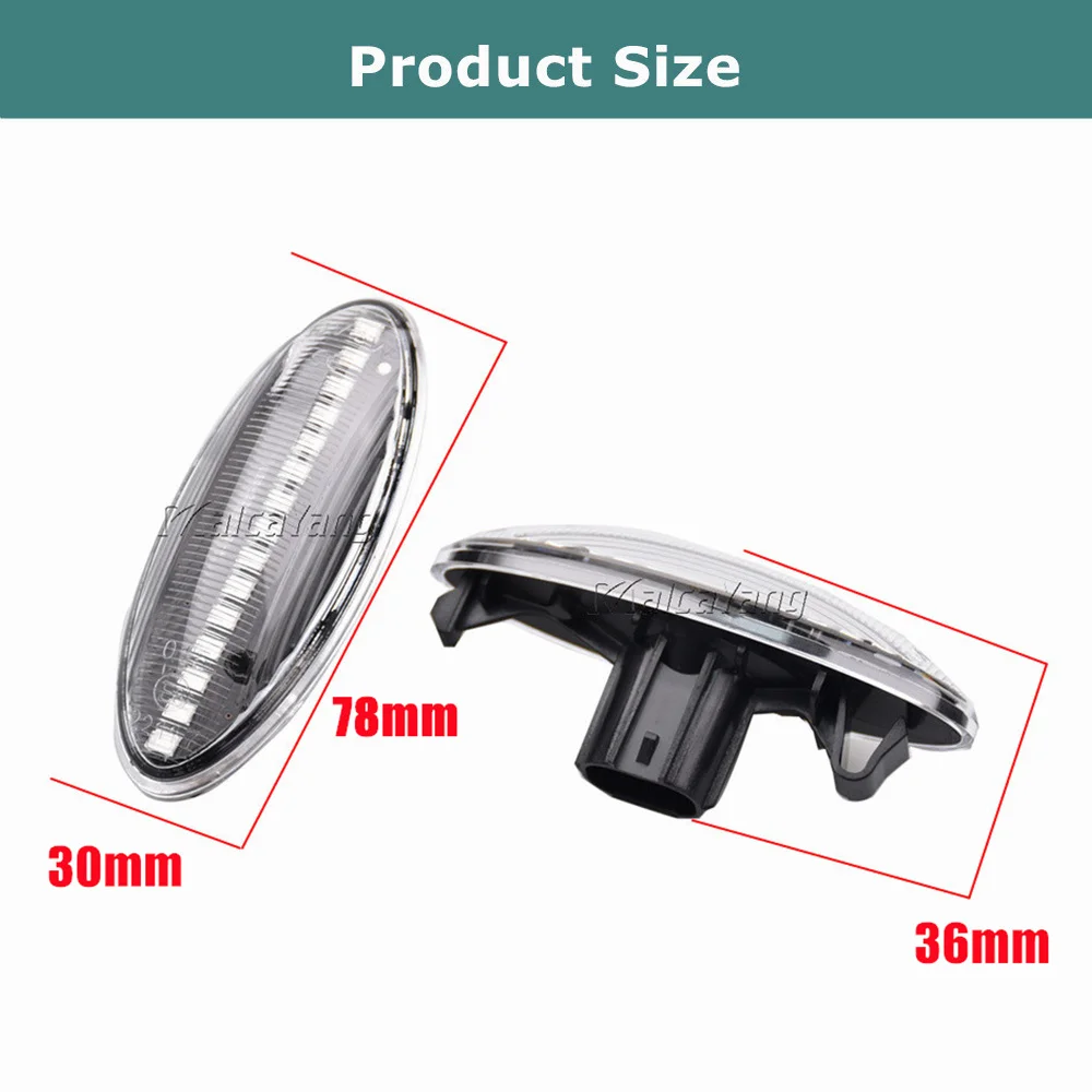 Indicador lateral LED dinámico, repetidor de señal de giro, apto para Toyota Yaris COROLLA Auris Mk1 E15 RAV4 Mk3, 2 uds.