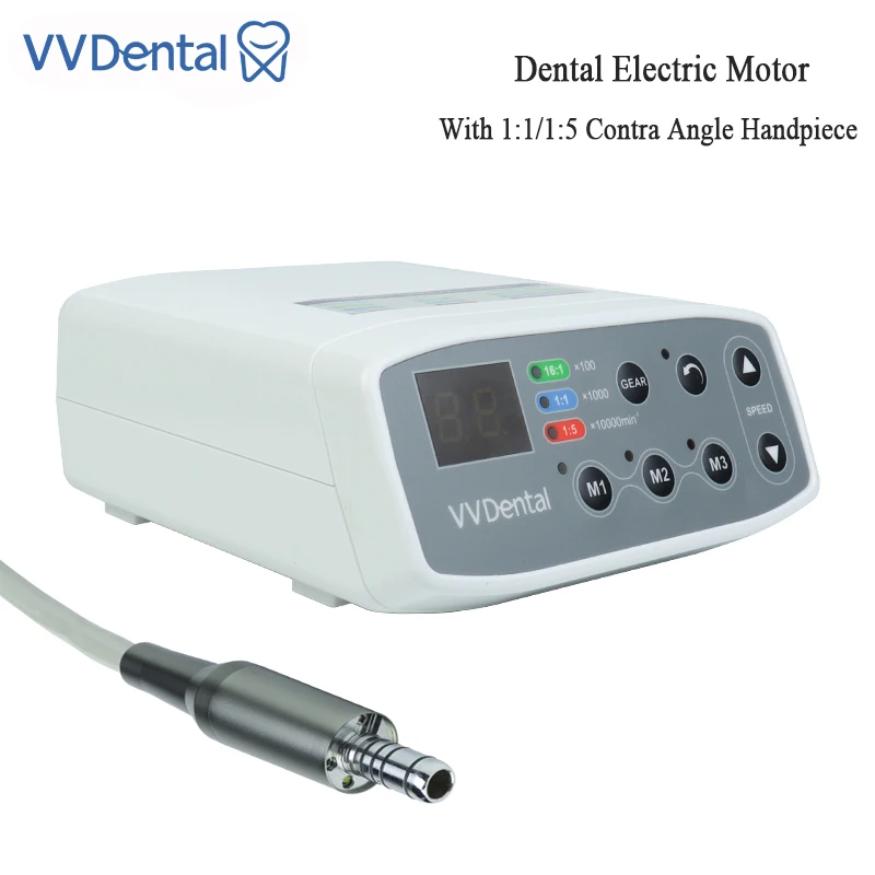 

VVDental Dental Electric Motor Brushless LED Micromotor with 1:1/1:5 Handpiece Dentist Clinical Equipment Electric Grading Machi