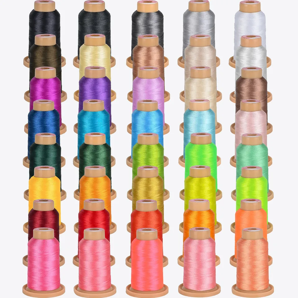 Richword 40Pcs Colorful Polyester Embroidery Thread Kit