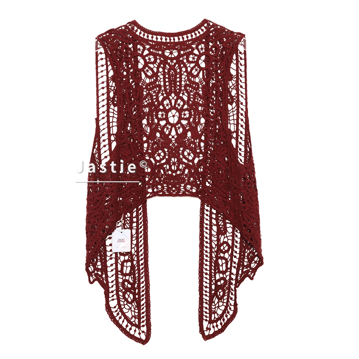 Asymmetrische Strickjacke mit offenem Stich, Sommer, Strand, Boho, Hippie-Menschen-Stil, Häkelstrick-Stickerei-Bluse, ärmellose Weste 2026