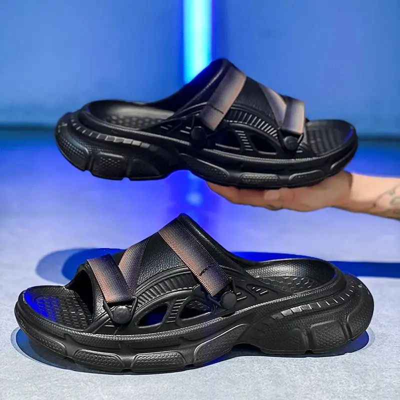 

Сандалии мужские быстросохнущие, летние босоножки для дома, ванной комнаты, для пляжа, клоги, повседневные лоферы