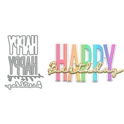 MangoCraft Universal Happy Birthday Cutting Dies DIY Scrapbooking Supplies Metal Dies Knife Mold For Card Making Albums Decor