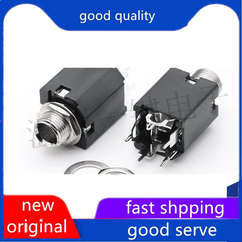 

10pcs original new 630-5P 6.35MM Microphone Microphone Earphone Socket 5-pin Audio Amplifier Connector Mother Base