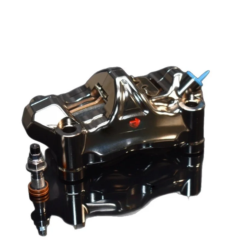 Motorrad-Bremssattel CNC GP4RX vernickelt 7075 Aluminiumlegierung 32mm Kolben 100mm Verriegelungspunkt