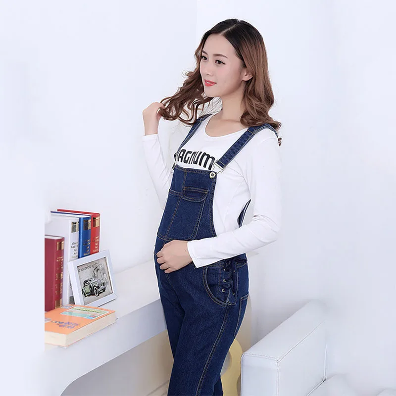 

Denim Maternity Bib Overall Pants Jeans For Pregnant Women Clothes Cotton Jumpsuits Suspenders Trousers Uniforms Retro Jeans