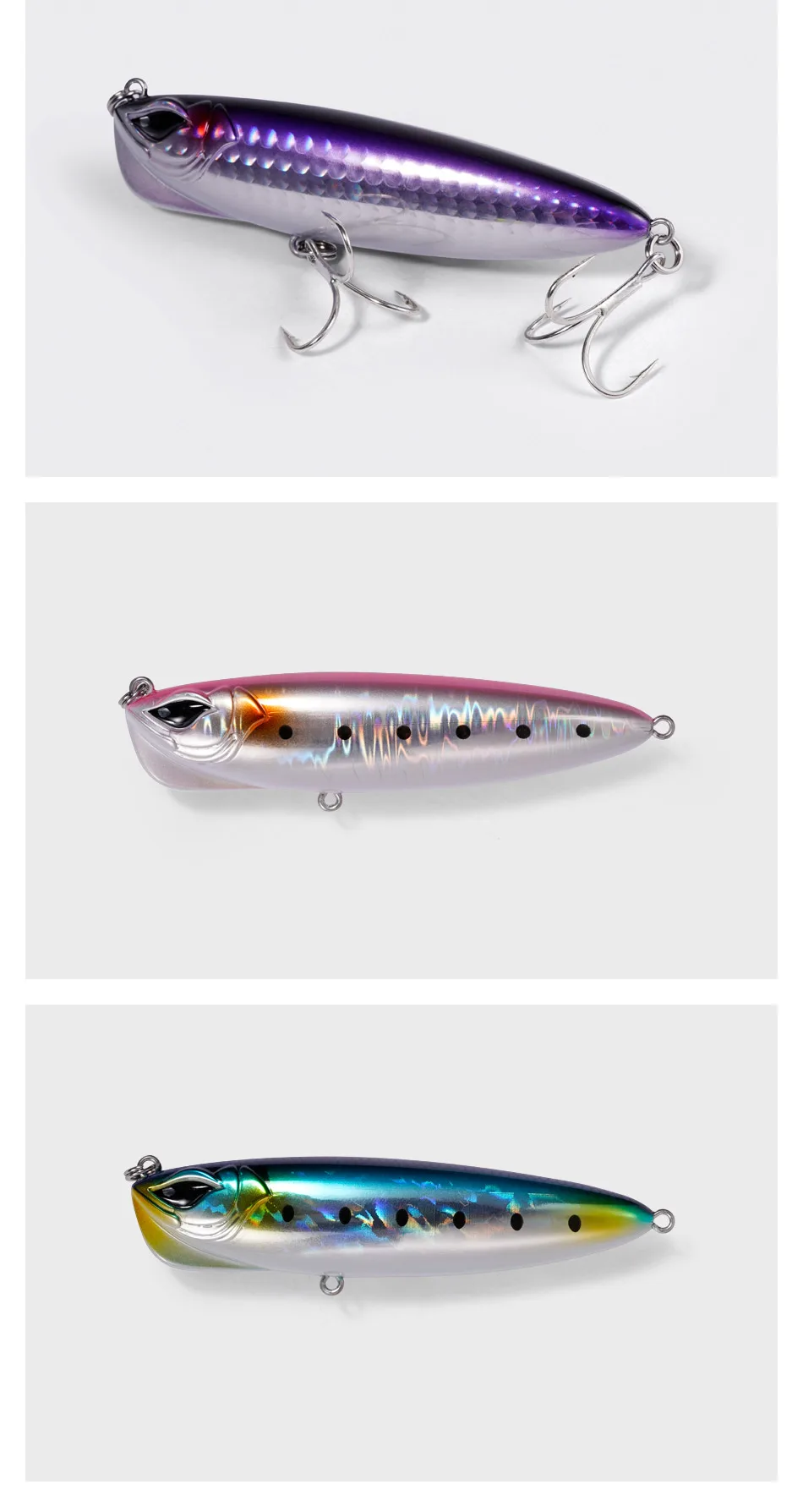 DYY-Hard Stickbait Angelköder, langsam sinkender Bleistift-Wobbler, Hund Walker, künstlicher harter Köder zum Barschangeln, 9 cm, 24,5 g, 14 cm, 71 g – Detail 8