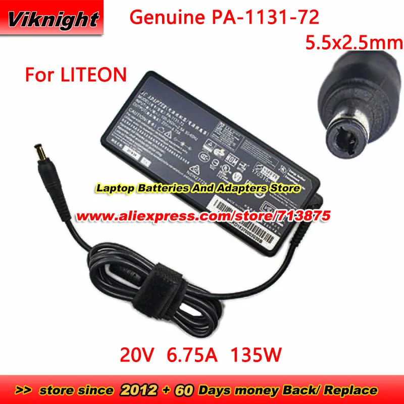 Genuine LITEON PA-1131-72 20V 6.75A 135W AC Adapter A16-135P1A A135A006L for Kensington SD2400T SD4700P DOCK DK30C2DPPD 5.5*2.5