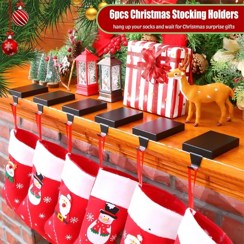 مجموعة من 4 شماعات تخزين فعالة لعيد الميلاد، شماعات بخطاف رف عيد الميلاد للتخزين والتعليق وديكورات عيد الميلاد