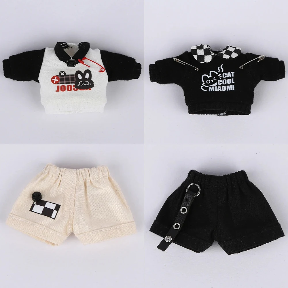 Ob11 Doll Suki Clothing Cool Cat Cat Rabbit Sweater Coat Doll Shorts For Nendoroids, Molly, Ufdoll, Gsc Body, Ymy, 1/12bjd Doll