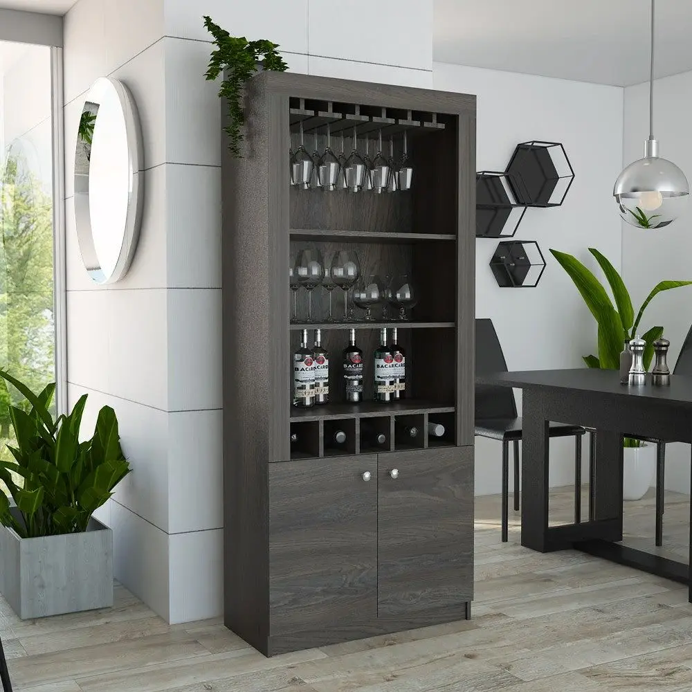 

Барный шкаф для вина и маргариты Carbon Espresso Finish Five Wine Cubbie