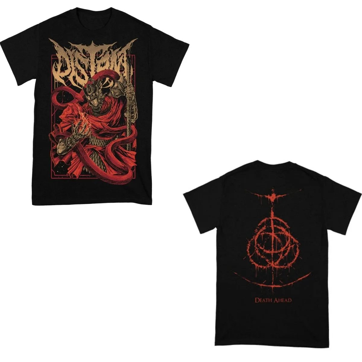 Camiseta de algodón de verano con estampado de póster de manga de la banda DISTANT de Deathcore, estilo Harajuku, oversize, para hombre y mujer, ¡gran oferta!