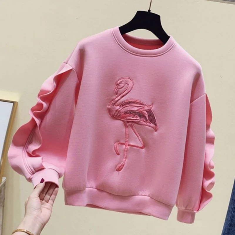 Girls Hoodies Sweatshirts Cotton Tops Overcoat 2024 Loose Spring Autumn Windproof Kids High Quality Children's Clothing