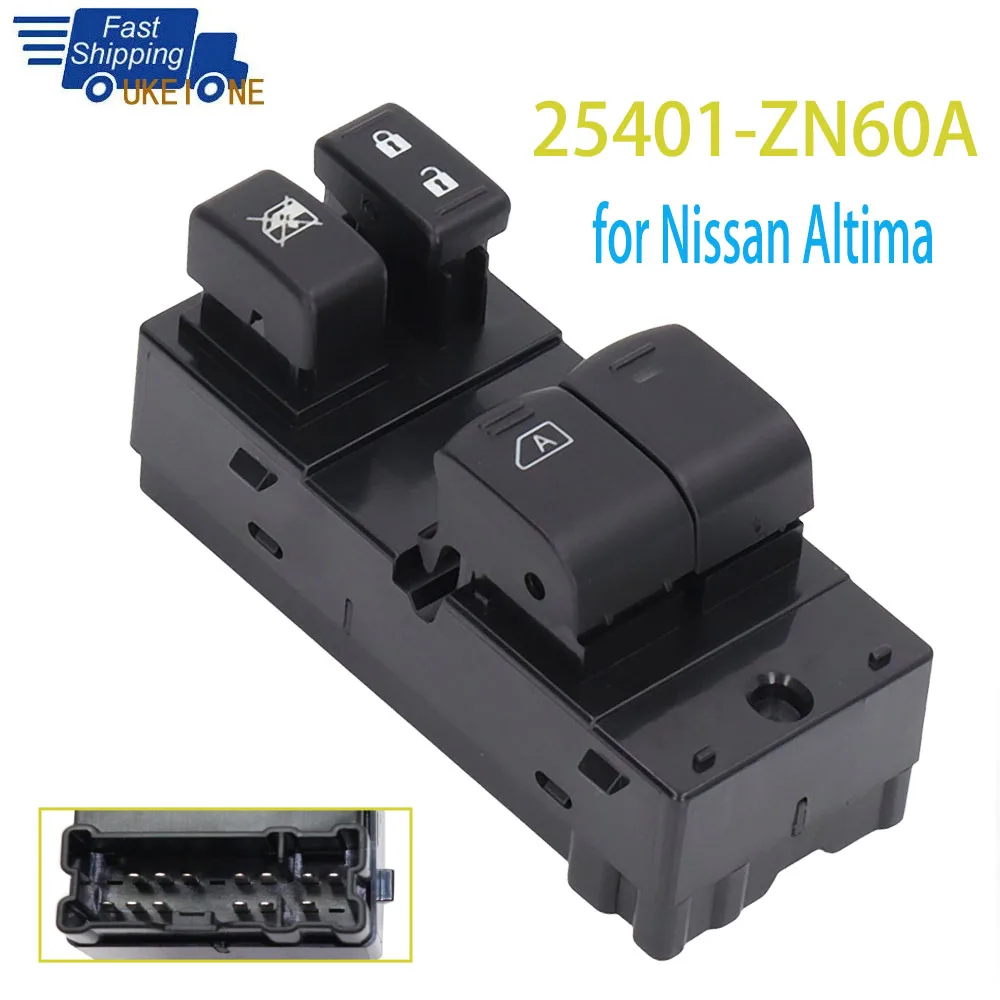 Electric Power Window Switch for Nissan Altima 2 Door 2008 2009 2010 2011 2012 Replacement Parts 25401-ZN60A Car Accessories