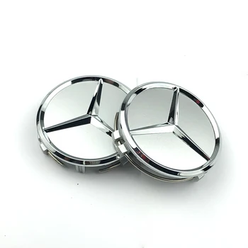 75mm Mercedes Benz AMG W203 W206 W220 W205 W211 W212 w204 w213 Car Wheel Center Hub Caps Benz Emblem Tire Rim Wheel Parts Covers