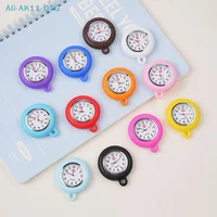 NOUVEAU Montre de poche unisexe en silicone coloré pour infirmière et médecin, avec cadran, pour porte-badge, porte-clés, lanières et cordons 1