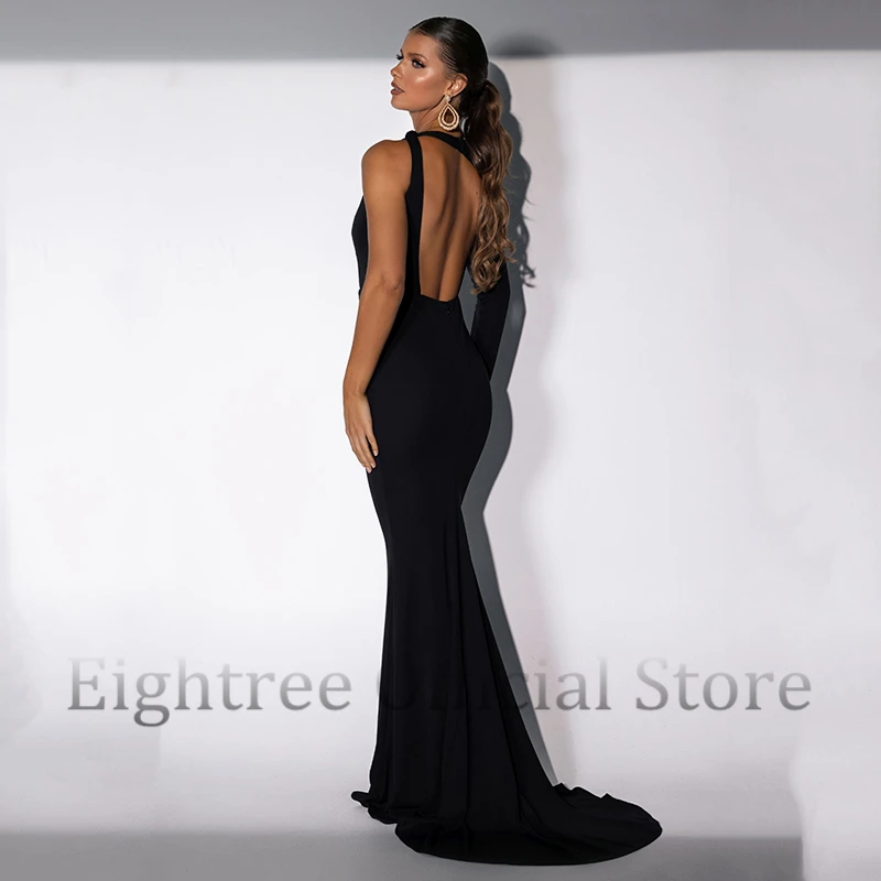 Ightree 2023 Black Mermaid Prom abiti da sera formale donna una spalla Backless Night Cocktail Party Prom Gowns taglia personalizzata