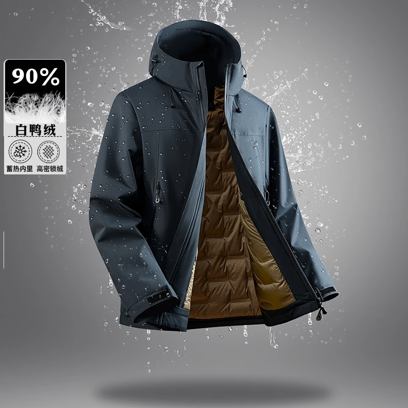 90% White Duck Down Men's Waterproof Windproof Warm Down Jacket 2025 Winter Jacket Casual Thick High-quality Clothing