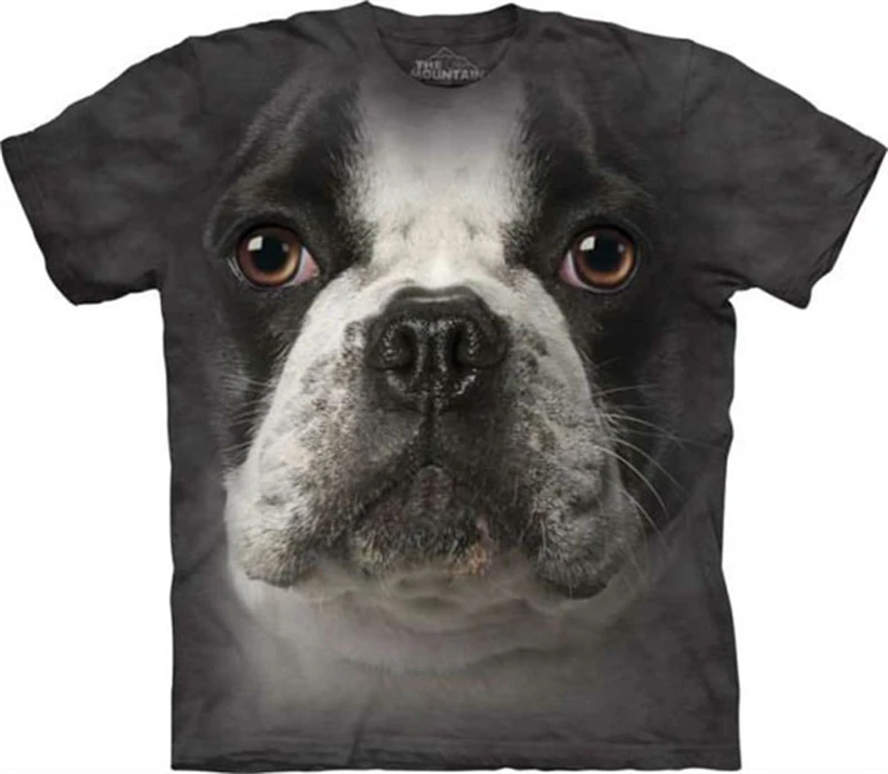 Funny Animal Dog Face 3D Print Tshirts Men Womens Summer Novelty T Shirt Y2k Clothing Casual Kids O Neck Short Sleeve Tee Tops