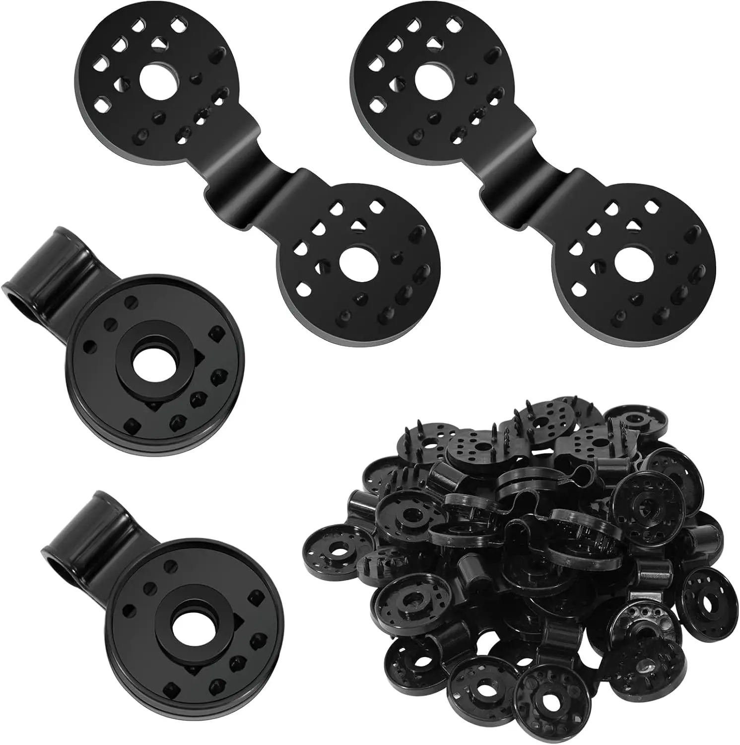 40PCS Black Plastic Clips for Shade Netting, Garden Mesh, and Bird Protection Nets