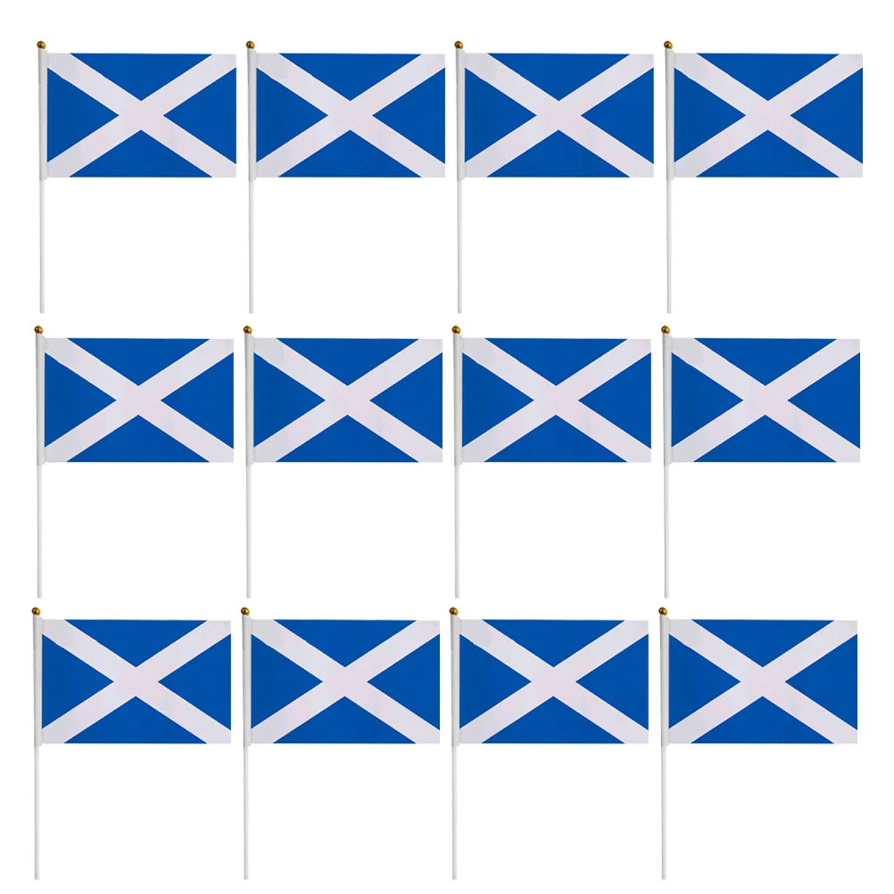 

40pcs Waving Flags Handheld Lightweight Sports Celebration Festive Portable Stick National Flag Stick Mini Flags