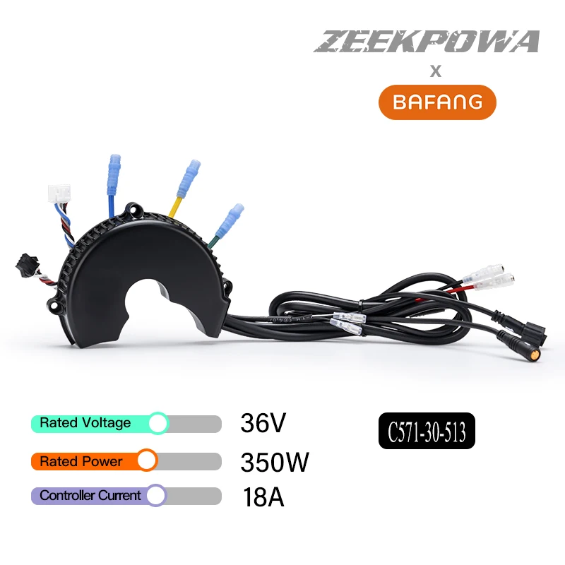 BAFANG 48V 750W BBS01 BBS02 Central Motor Controller for Mid Drive Motor with Front Lamp Connector and Gear Shift Sensor image 3