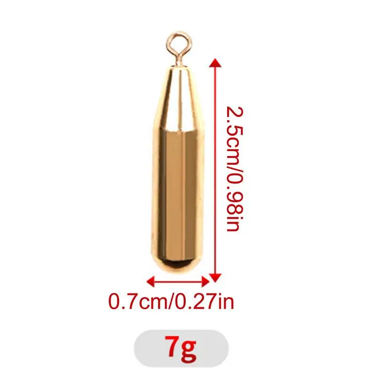 Fishing Weight 10PCS Water Drop Sinkers 1.8g 3.5g 5g 7g 10g Tube Bullet Plumb Pendant Metal Jig Sast Sea Tackle Kit outdoor Tool