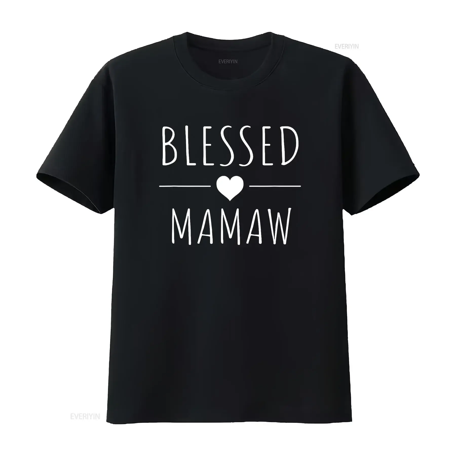 Blessed Mamaw T Shirt Mothers Day s vintage Washed Breathable Soft Versatile Casual streetwear Top For Everyday Wear homme