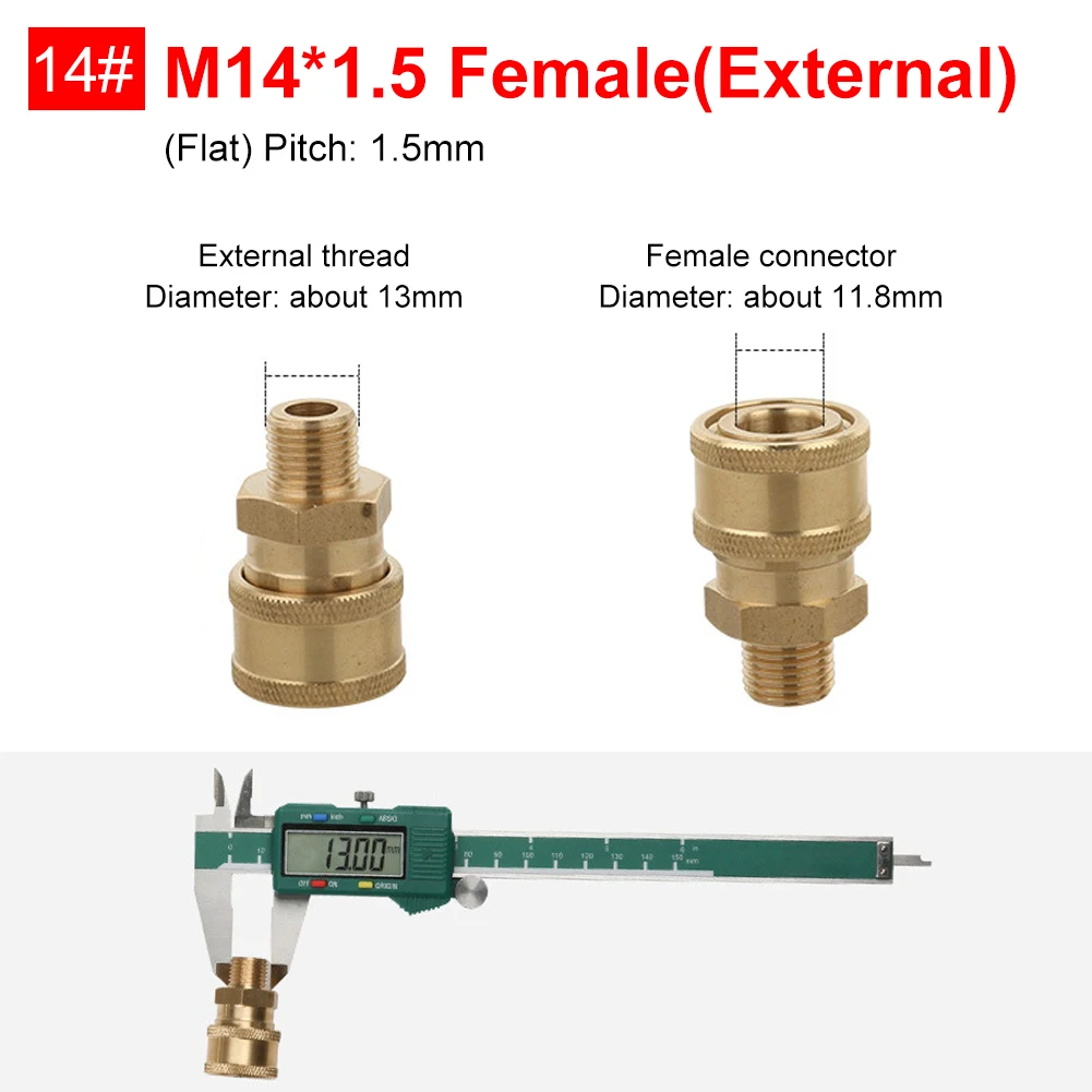 Conector do adaptador de montagem da arruela do carro mais limpo de alta pressão 1/4 Polegada conexão rápida tomada para o conector da lança da