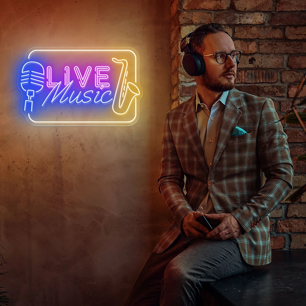 Live-Musik Leucht reklame Aufnahme Musikstudio führte Leucht reklame Jamming Raum Wand dekoration DJ Neonlicht personal isierte Geschenke