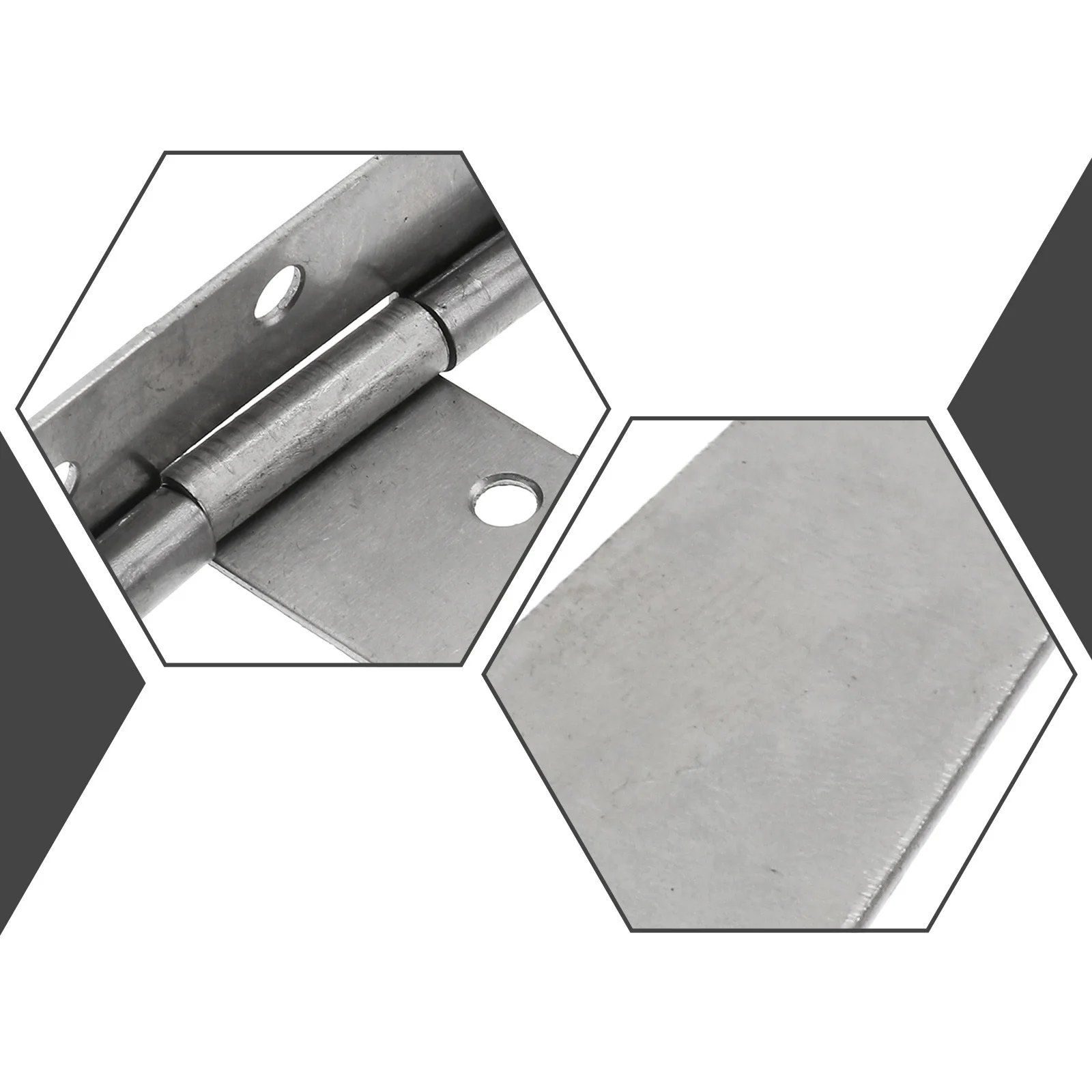 

6pcs T-shaped Cabinet Door Hinge Accessory Thickened Silver Furniture Replacement Sturdy Durable Galvanized Cabinet Door