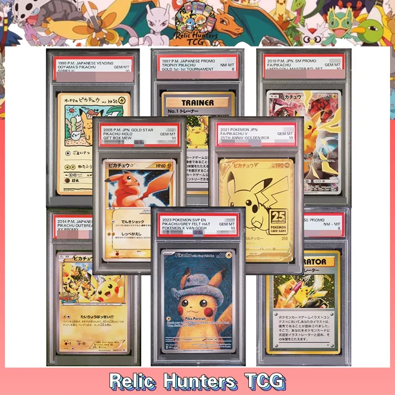 PKM Pikac Serie Set PTCG HOLO Foil Card ILLUSTRATOR Replica POLA 10 Giocattoli Hobbie Hobby Da Collezione Gioco Collezione Anime Card