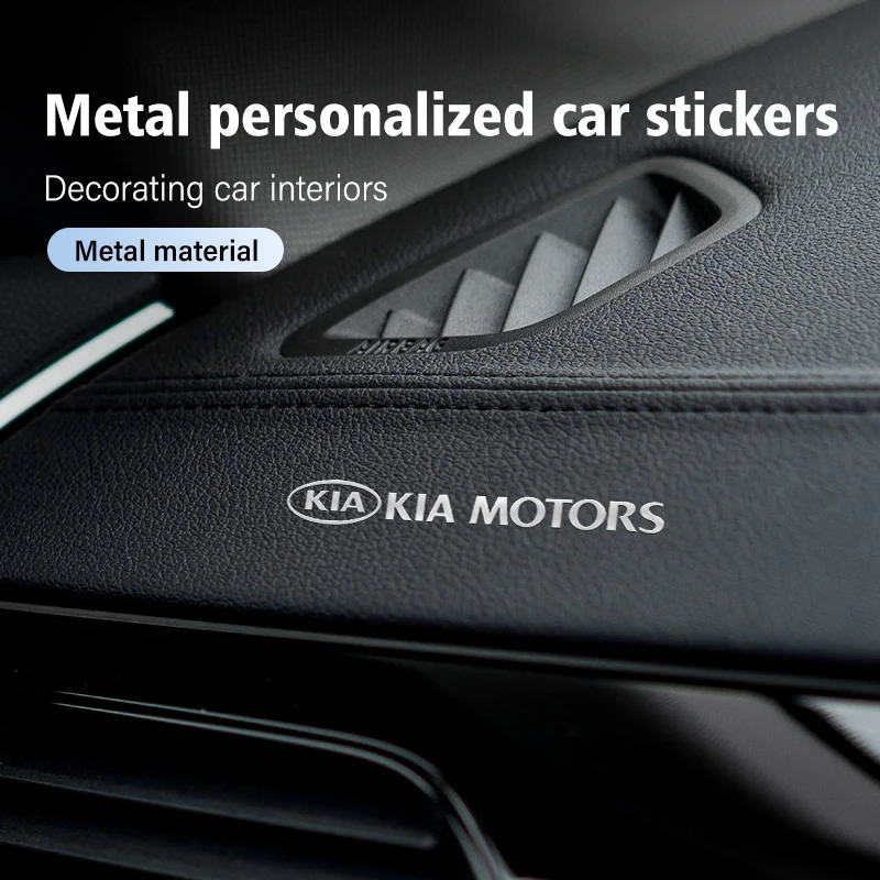 Pegatinas coloridas de Metal para coche KIA, emblema personalizado para coche, pegatina Sorento Stinger Soul Spectra Niro Cadenza Sephia