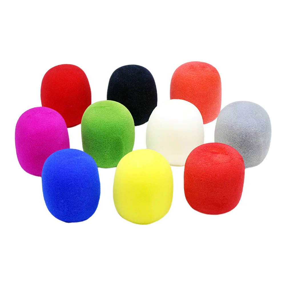 

12Pcs Assorted Color Replacement Headset Microphone Cushion Pads Windscreen Cover(Random Color) Microphone Windscreen Cover