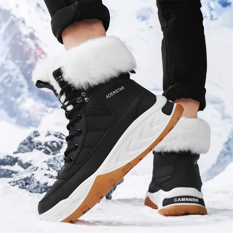 

Зимние сапоги 2024, внешняя торговля, новая теплая и толстая хлопковая обувь, модные трендовые высокие мужские ботинки