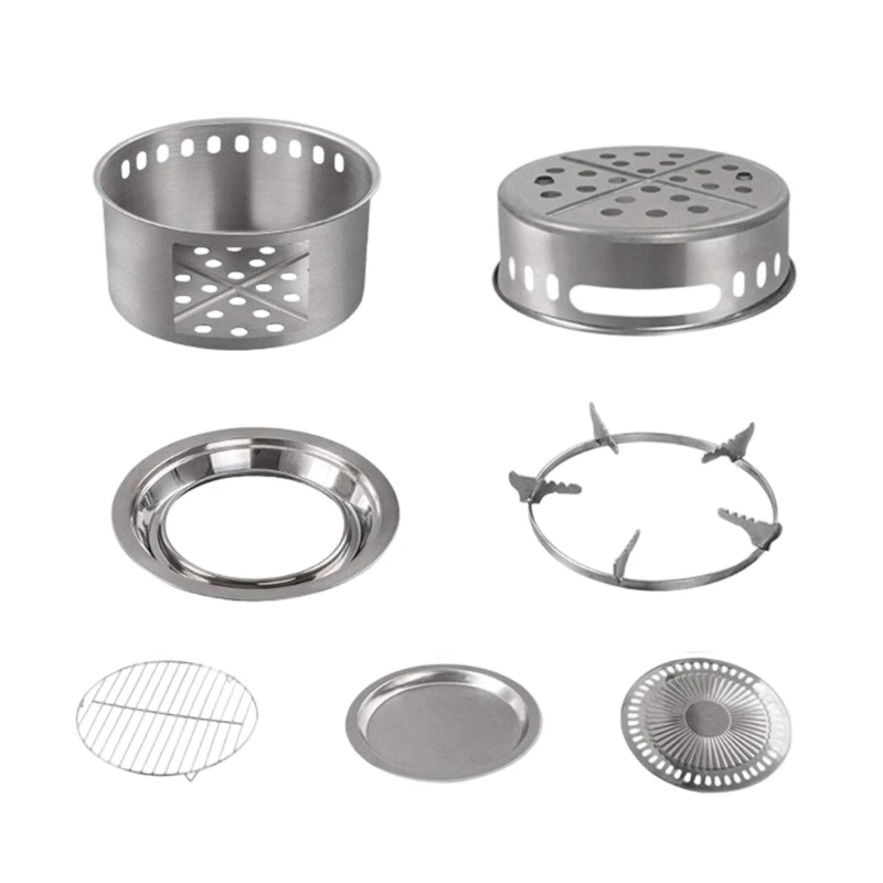 G6DE 1 Part Strong Outdoor Cooker Green Utilizes Coal for Backpacking and Backpacking Quests