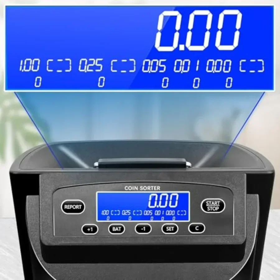 Compteur de pièces de monnaie électrique automatique avec écran LCD pour un tri efficace de 270 pièces par minute et une capacité jusqu'à