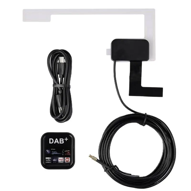 

Car Radio Adapter Universal DABDAB Adapter With Antenna Portable Antenna Receiver Right Angle For 170-240 Mhz Car Radios