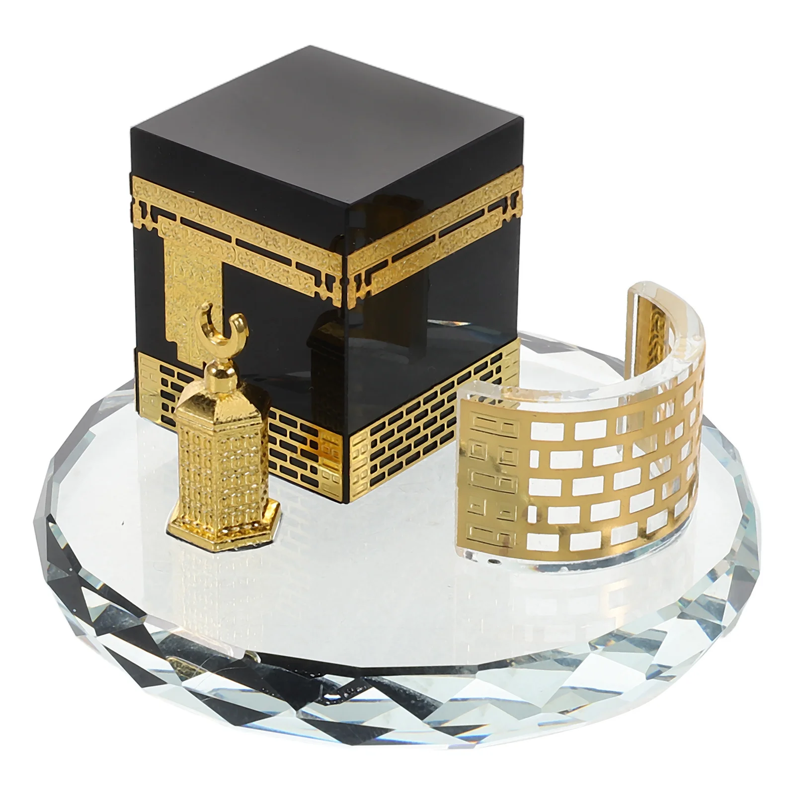 

Enchanting Crystal Islamic Home Decor Miniature Handicraft Perfect Souvenir from Saudi Arabia Crystal Model