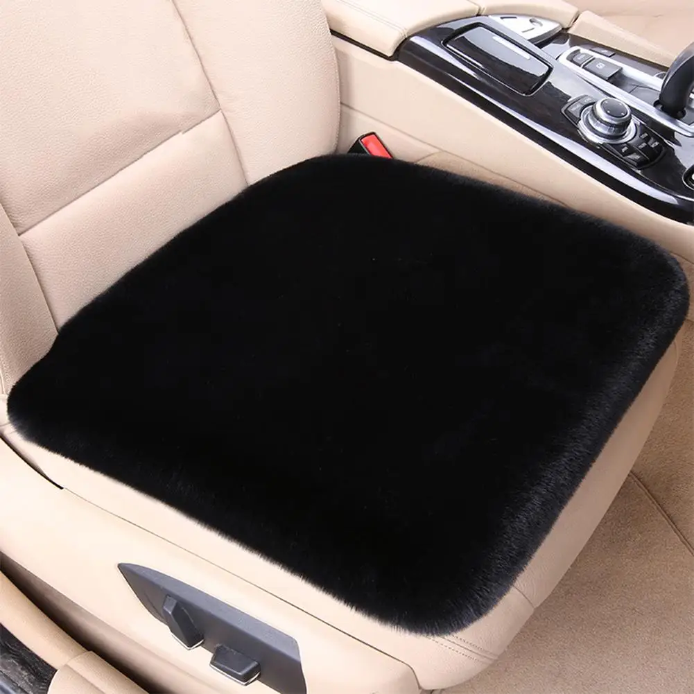 Universal Winter Warm Car Seat Cover High Quality Fabric Plush Car Seat Cushion Anti-slip Front Chair Seat Pad For Cars