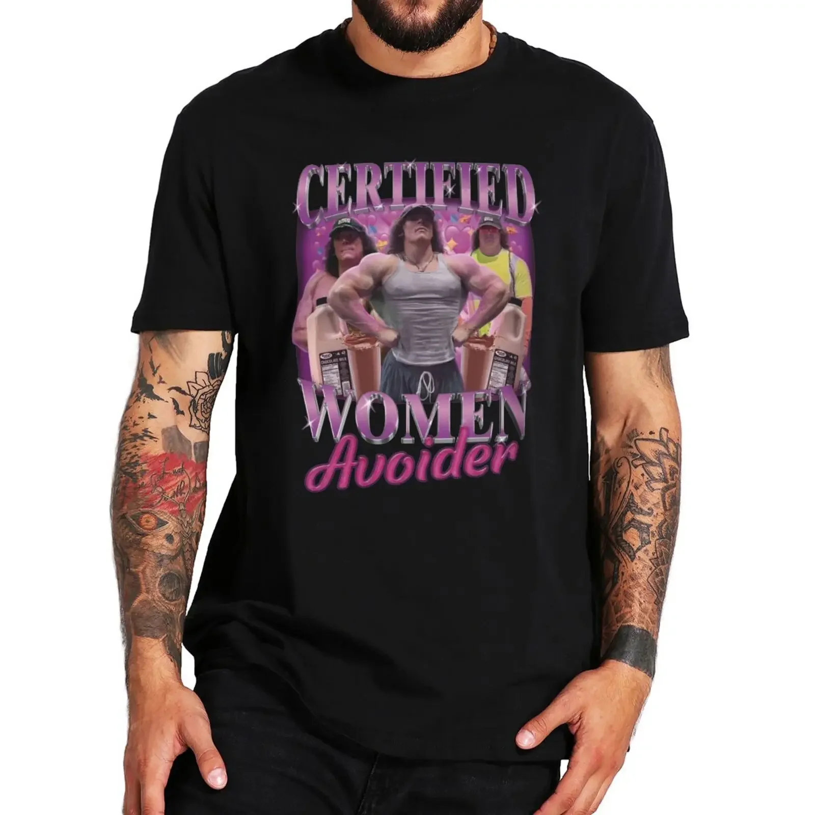 Certified Women Avoider Sam Sulek T-shirt Harajuku Gym Lovers Y2k Graphic T Shirts 100% Cotton Casual Soft Unisex Tops EU Size