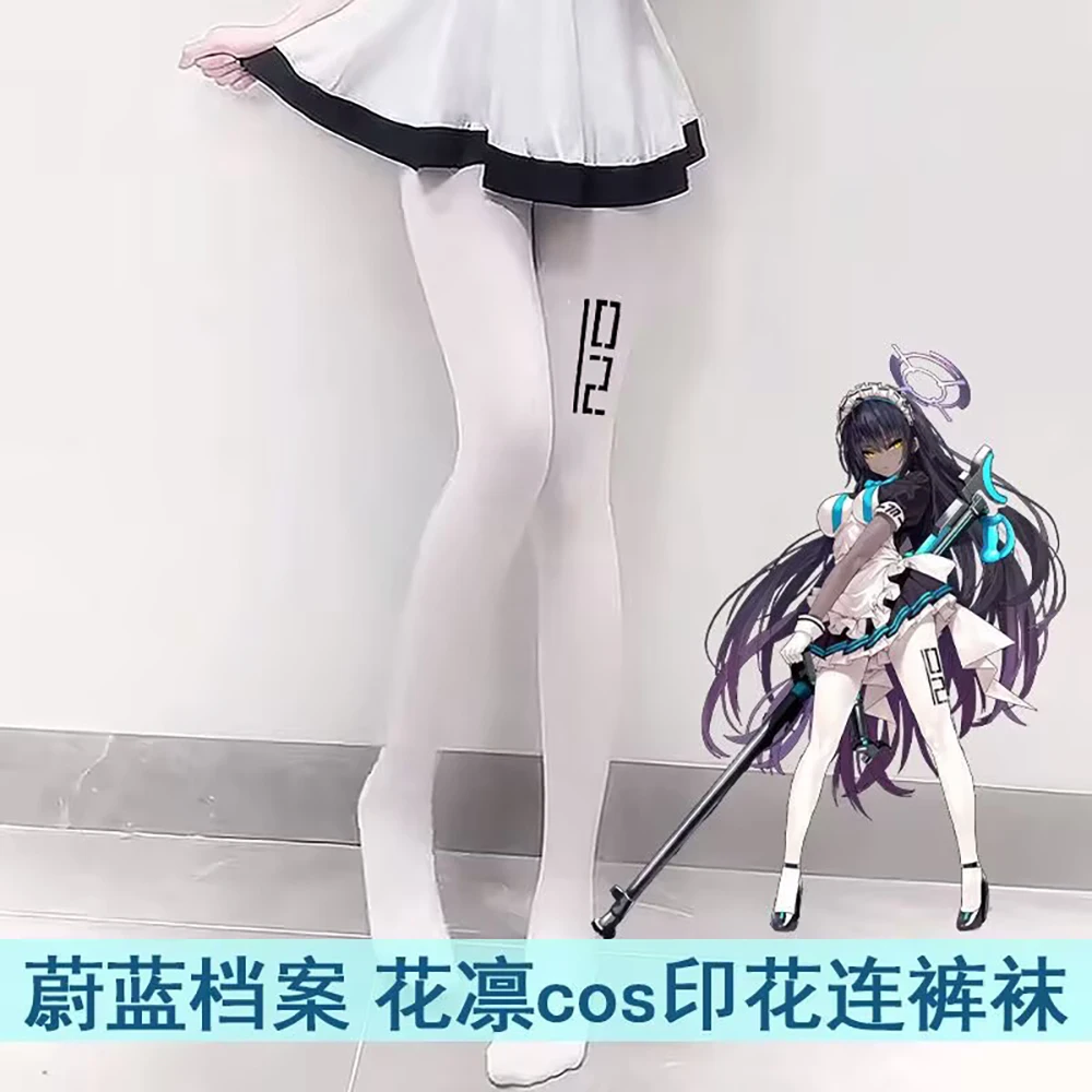 الأزرق الأرشيف Yurizono Seia تأثيري جوارب طماق الإناث تخزين شير جوارب طويلة أنيمي الفتيات Kakudate كارين جوارب طويلة