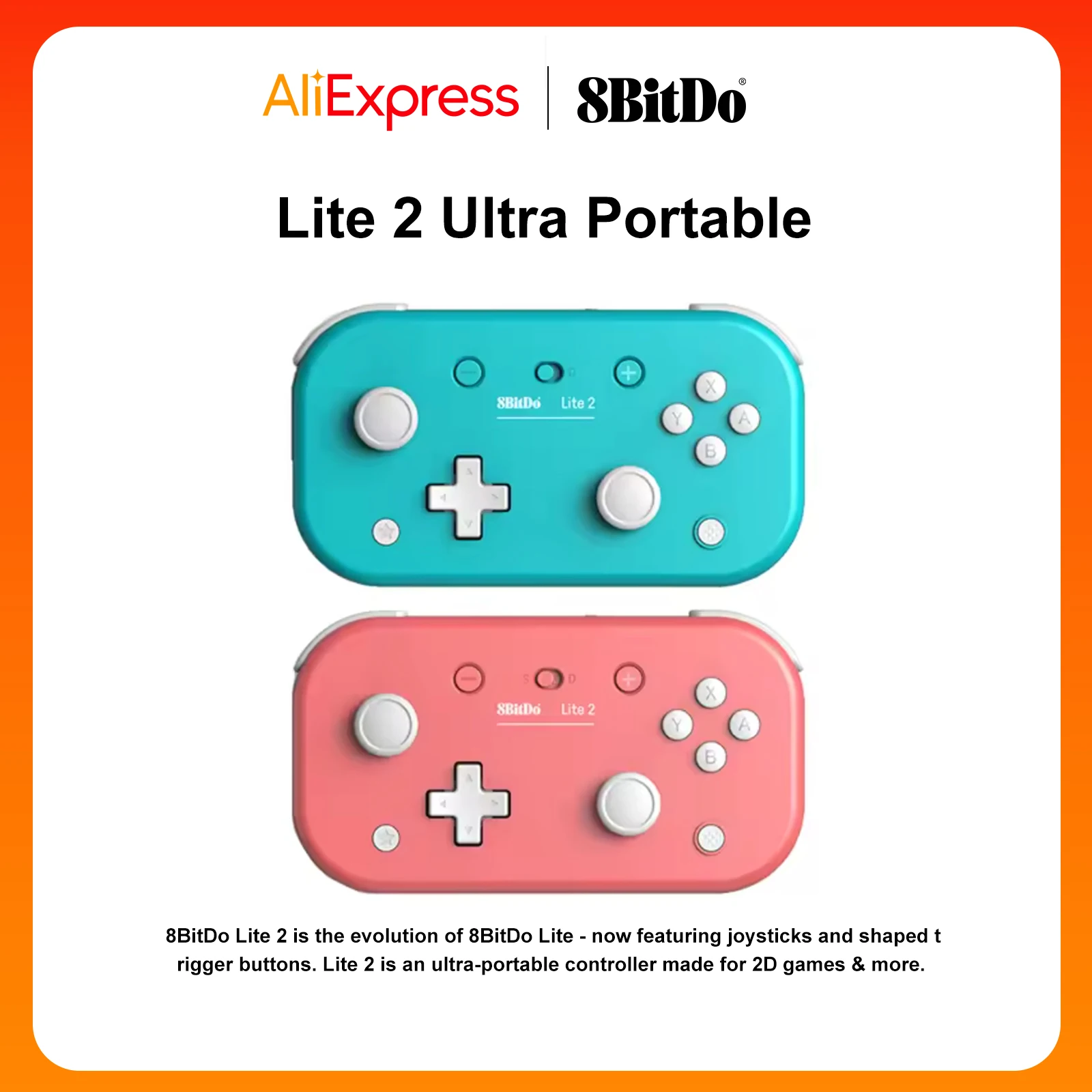 

8BitDo Lite 2 Bluetooth Gamepad Wireless Game Controller with Joystick for Nintendo Switch, Lite,OLED, Android and Raspberry Pi